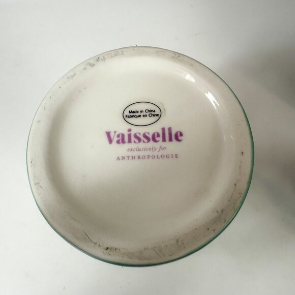 Anthropologie Ceramic Floral Ruffle Top Vase 10" Mint Green - Picture 7 of 8